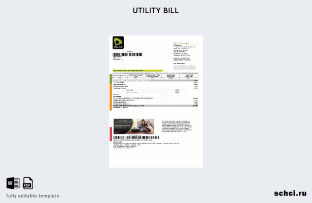 скачать в цифровом формате шаблон счета за коммунальные услуги Etisalat в ОАЭ